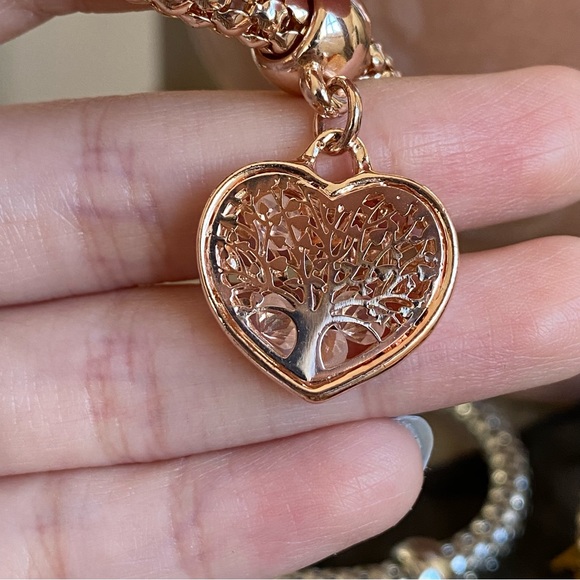❌SOLD❌ Pandora’s Box Tree Heart Charm Bracelets - Set of 3 with Jewelry Bag - Picture 7 of 8